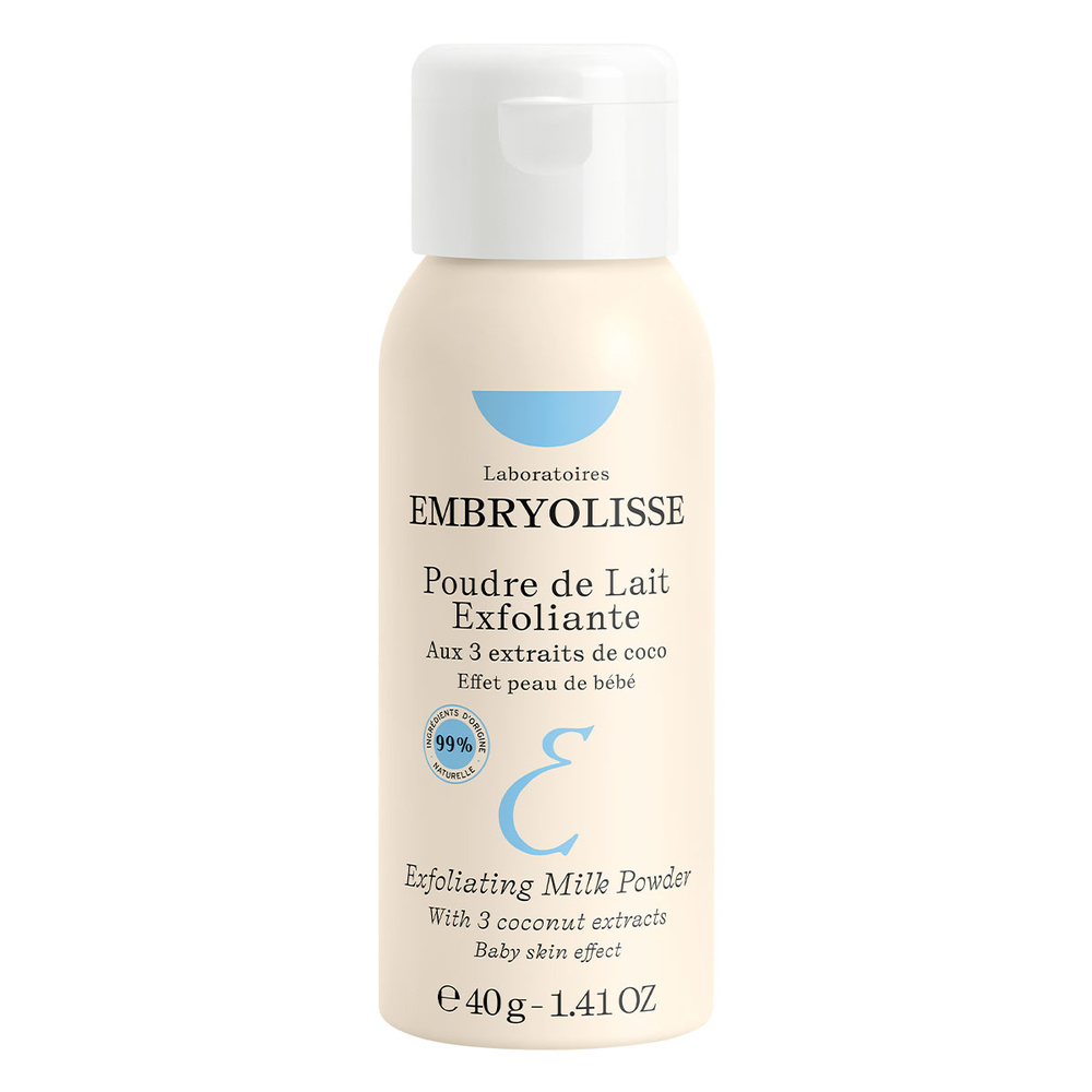 embryolisse Poudre de Lait Exfoliante Poudre exfoliante sans eau aux 3 extraits de coco Effet peau de bébé