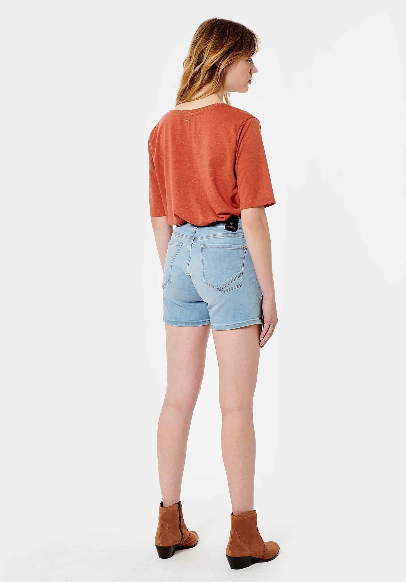 JAIME  T-shirt orange pailleté Femme