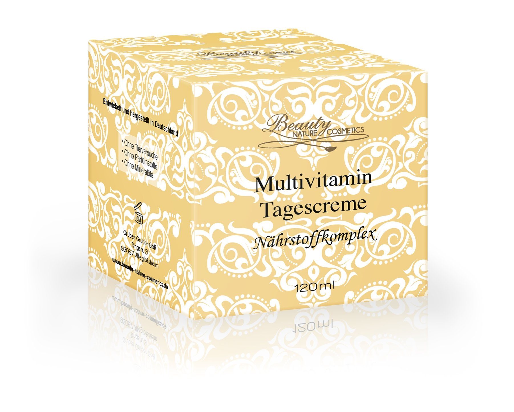 Beauty Nature Cosmetics Anti-Aging-Augencreme Beauty Nature Cosmetics Multivitamin Tagescreme mit Nährstoffkomplex, Anti Aging, sehr pflegender Nährstoffkomplex, aufpolsternd