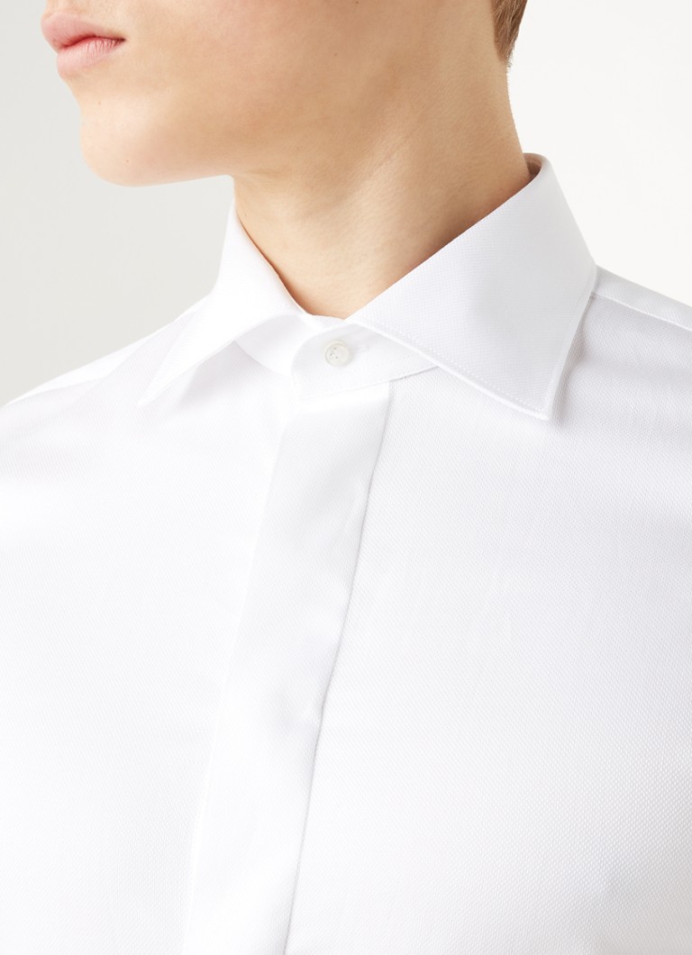 Profuomo majica za pušenje slim fit u bijeloj boji