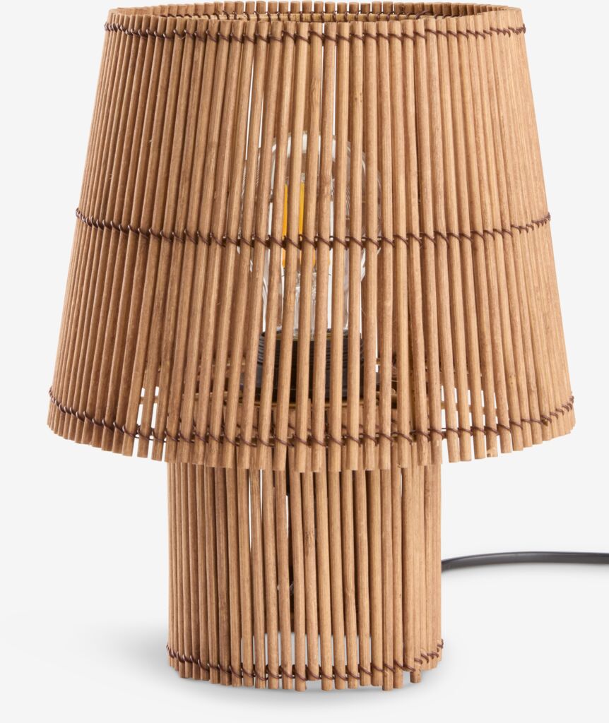 Candeeiro de mesa HANNIBAL Ø19xH25cm em bambu