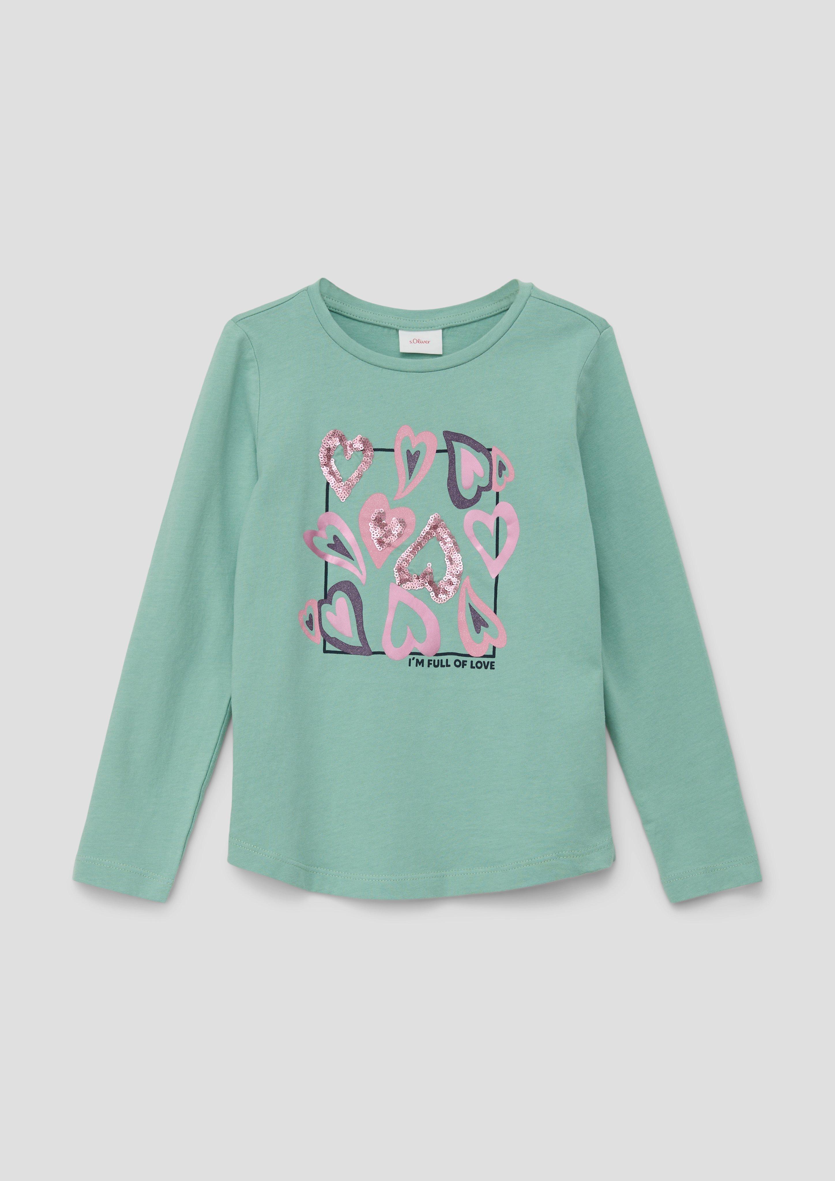 Longsleeve mit Paillettenbesatz  2133802-7225
