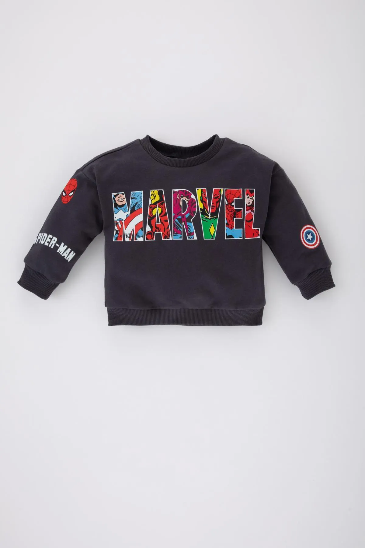 DeFacto  Sweatshirt mit Rundhalsausschnitt „Marvel Comics“ für Babys (Jungen) C0630a524sp