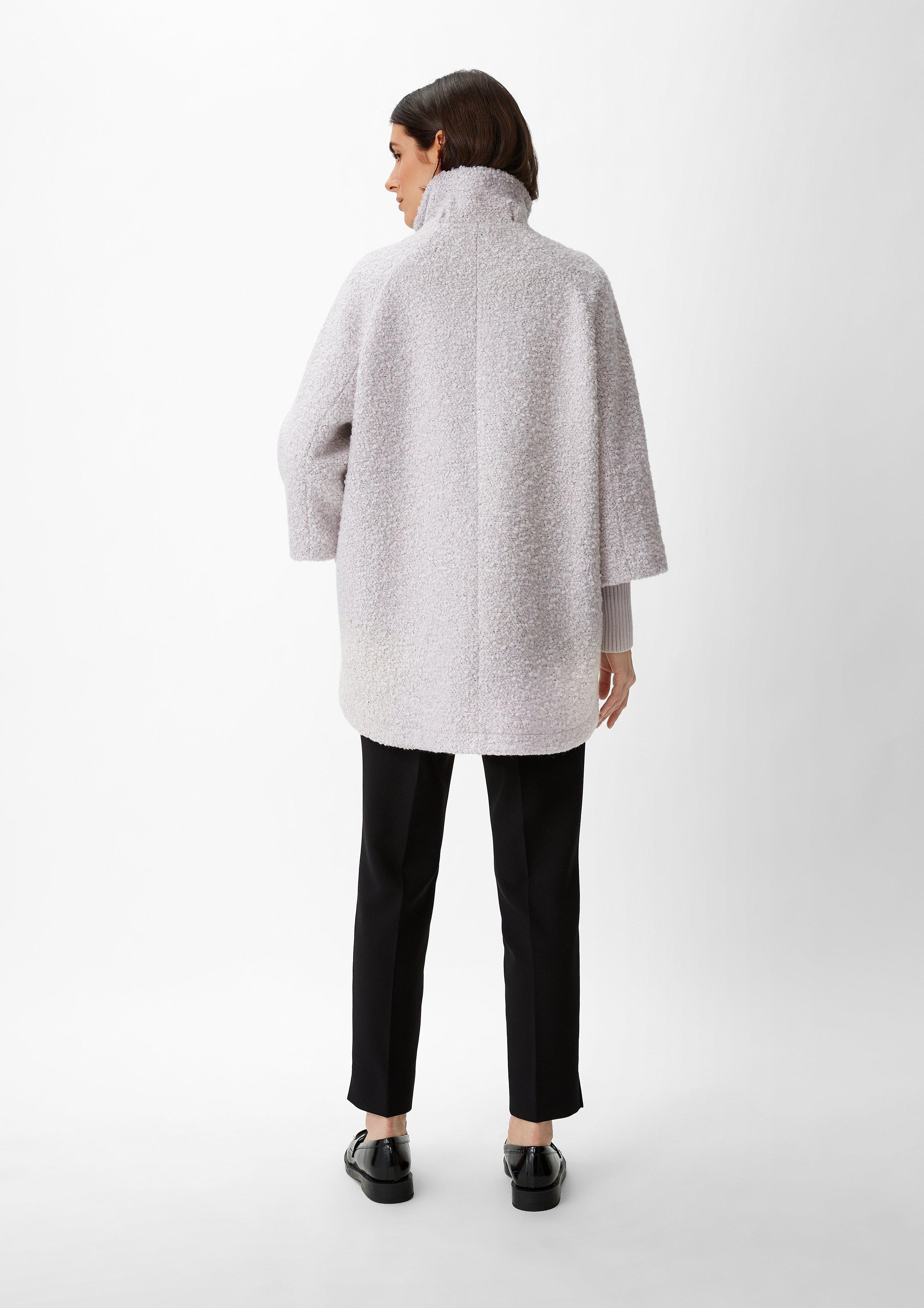 Jacke aus Bouclé - helles beige