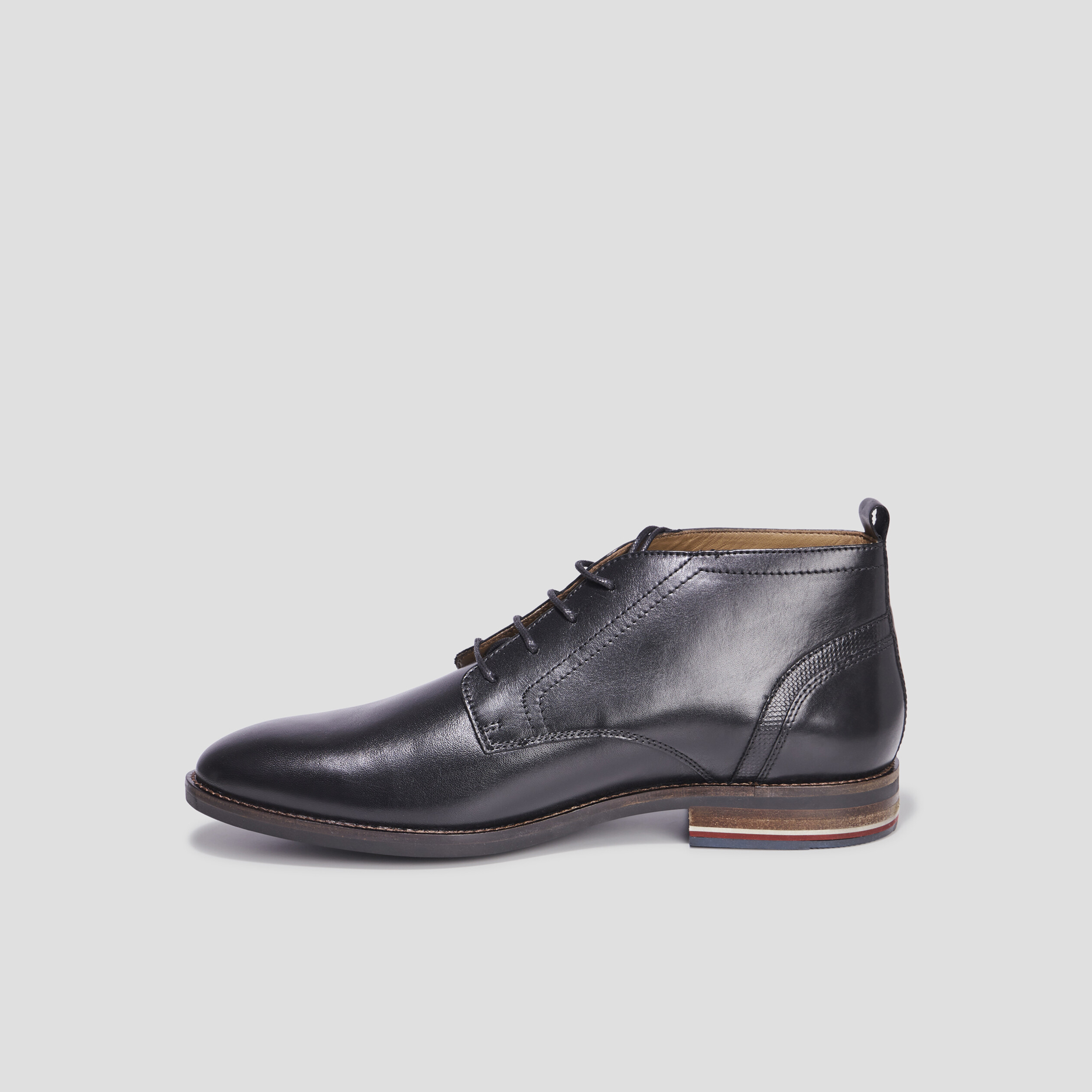 Bottines à lacets en cuir Brimstone Brek noir homme | La Halle