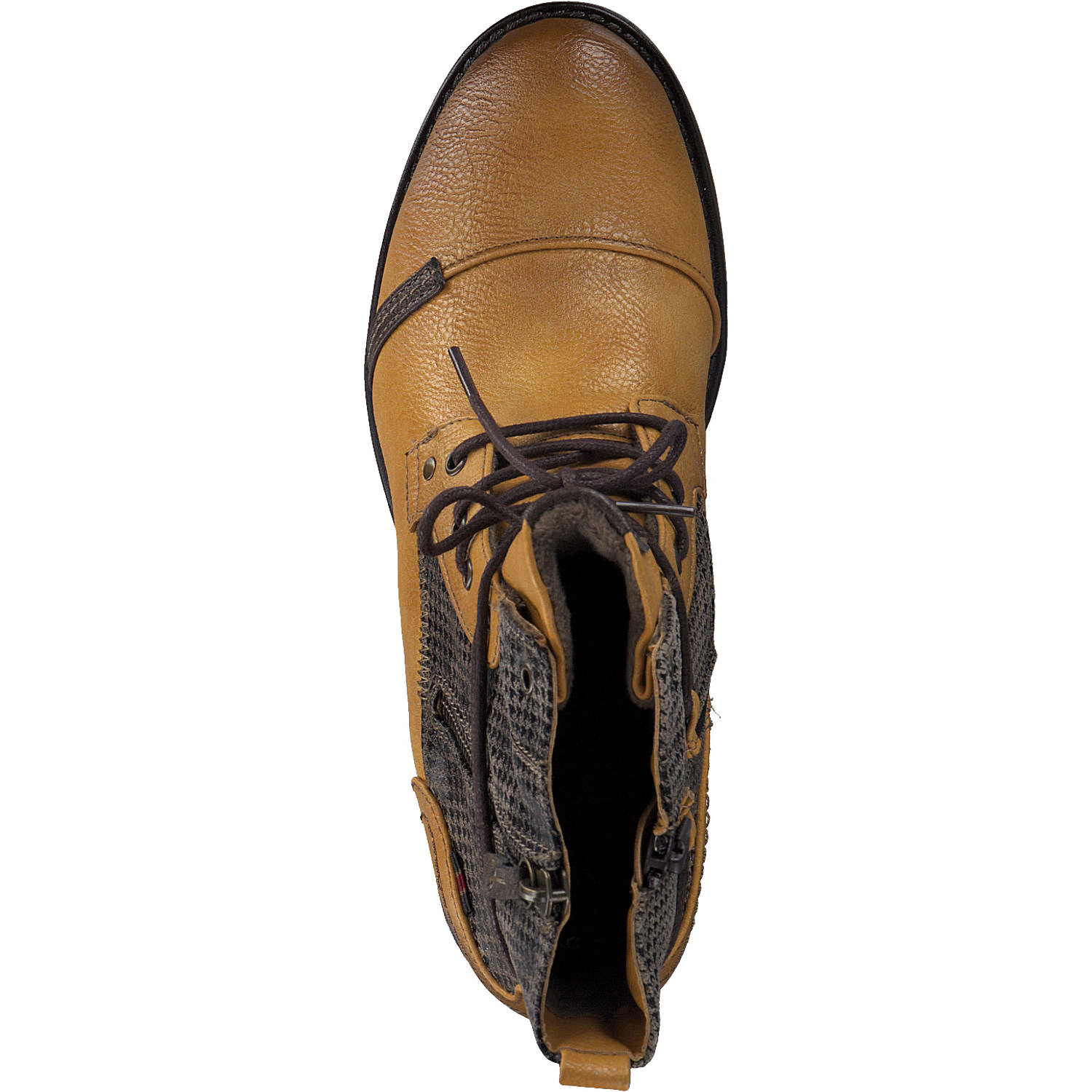 Mustang 1229510, Schnürstiefeletten, Damen, gelb