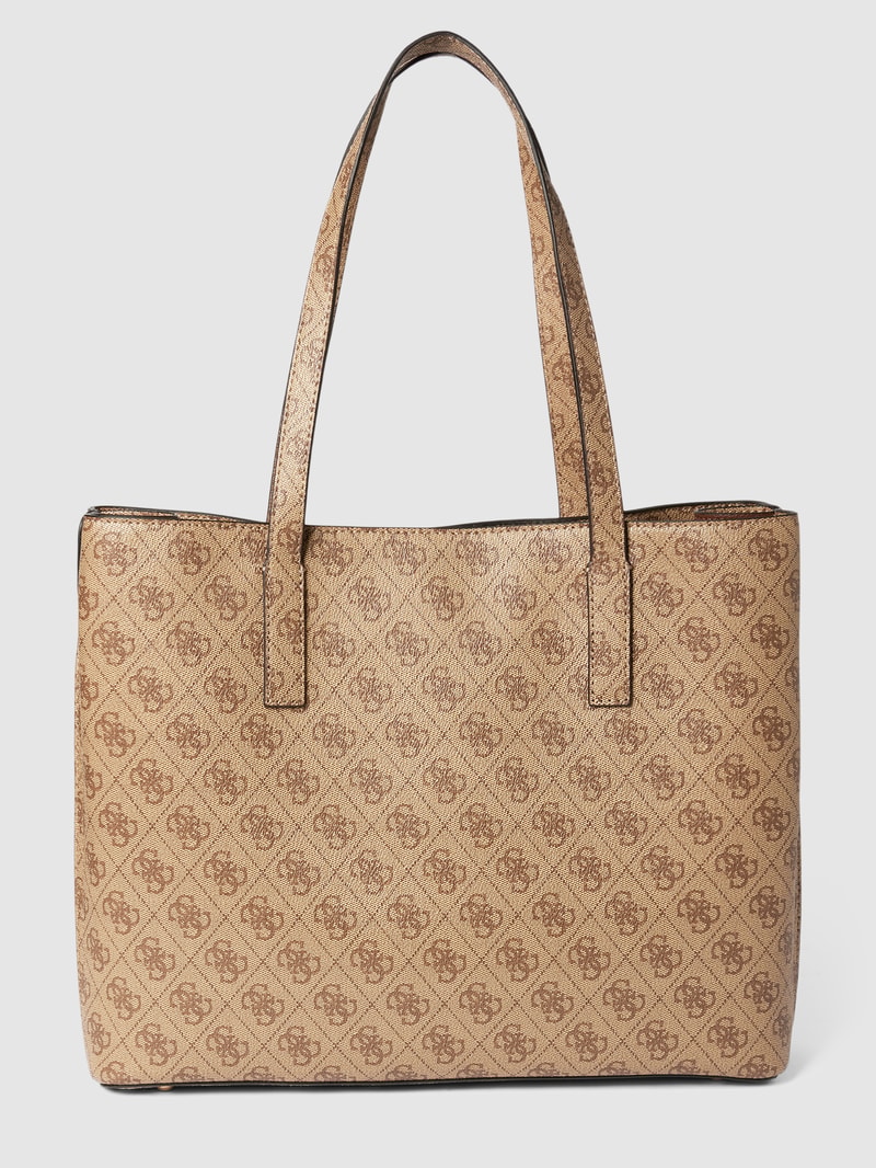 Shopper mit Label-Detail Modell 'MERIDIAN' in hellbraun