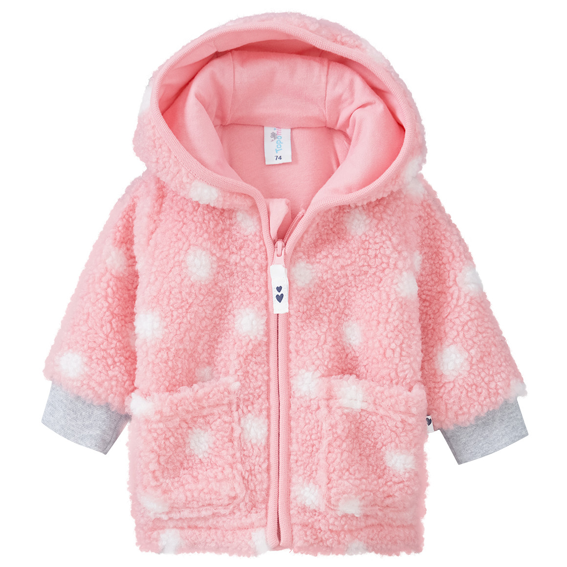 Baby Kuscheljacke aus Teddyplüsch
