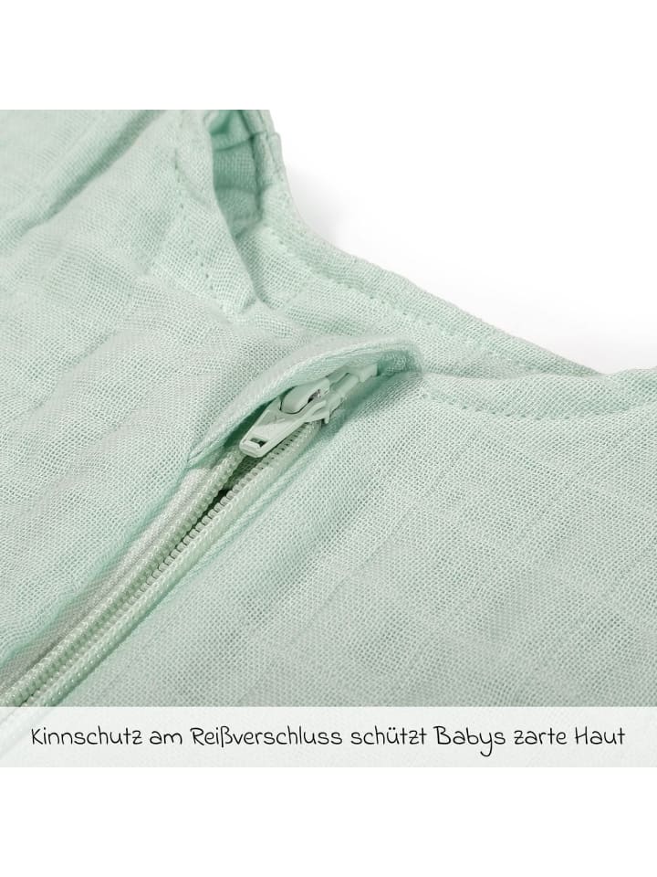 Makian Musselin-Schlafsack - Mint - Gr. 60 cm in gruen günstig kaufen