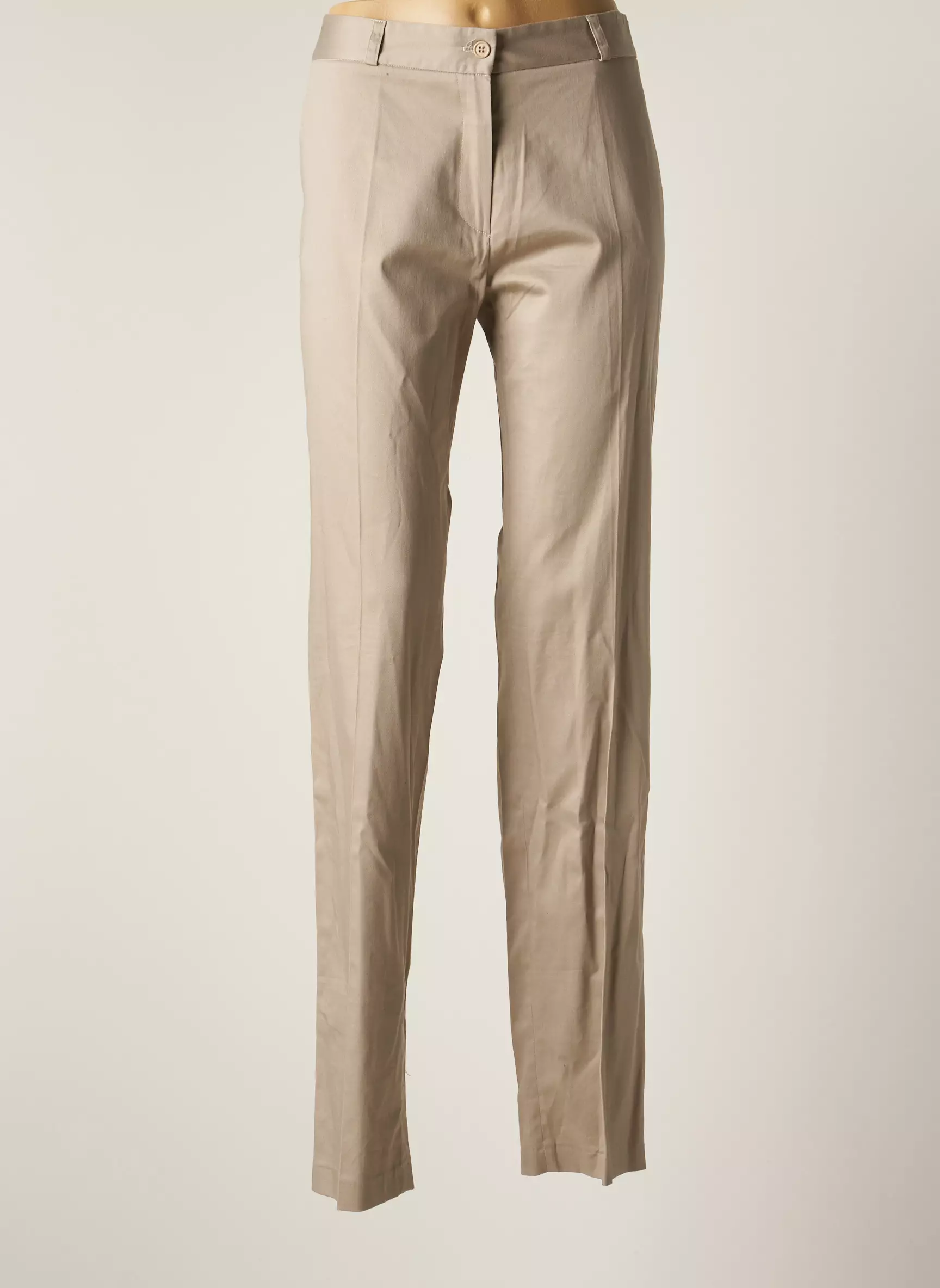 Kacy Pantalons Chino Femme couleur beige