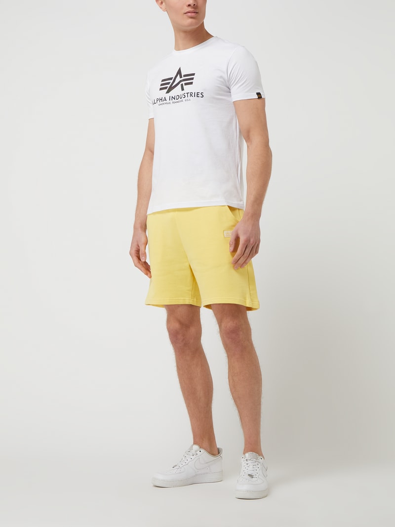 Sweatshorts aus Bio-Baumwolle in gelb