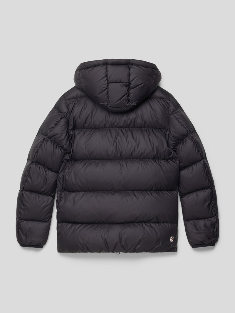 Daunenjacke mit Label-Details in schwarz