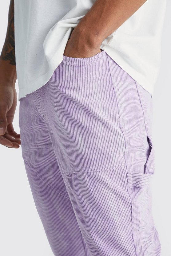 Slim-Fit Batik Cord-Schlaghose