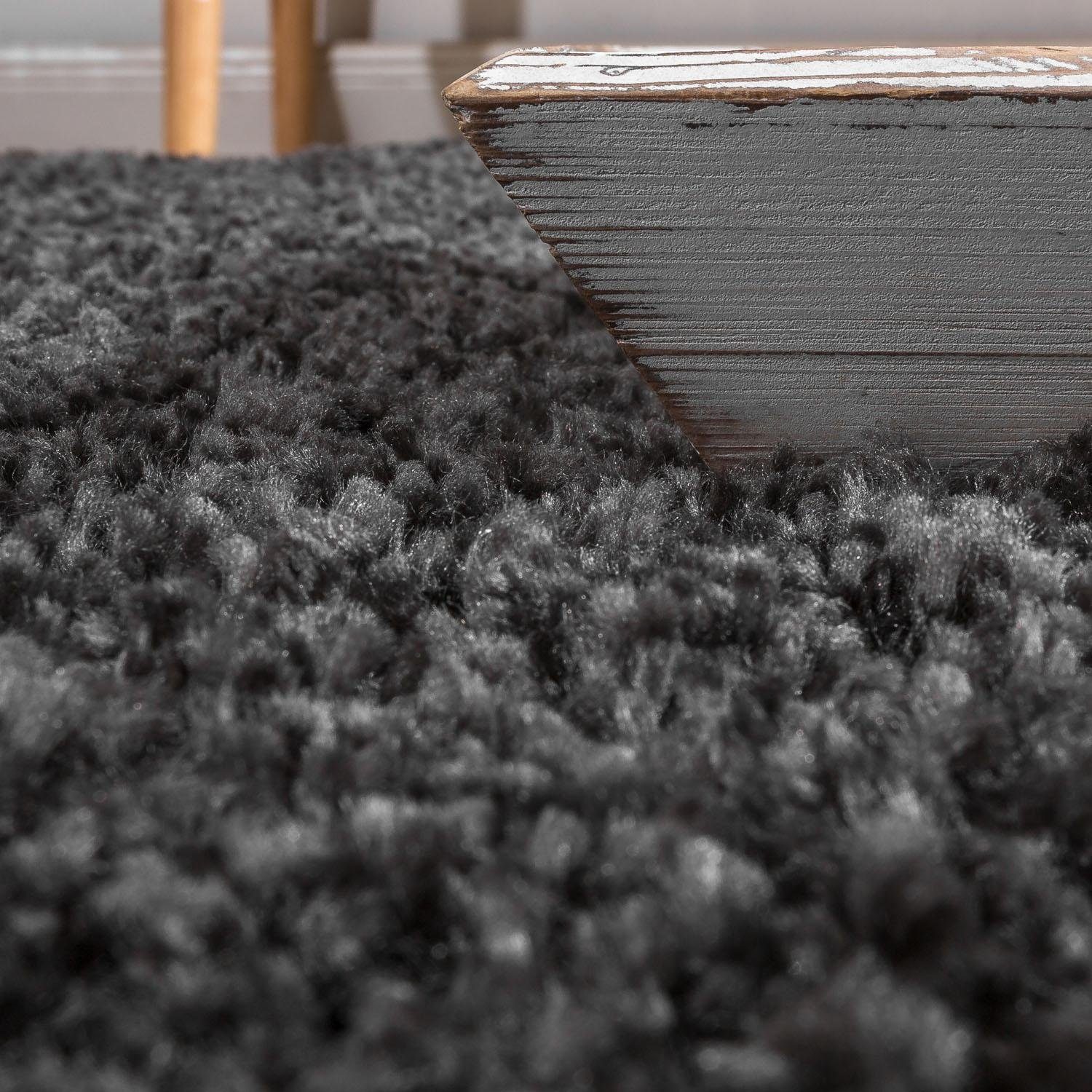 Hochflor-Teppich Sky 250, Paco Home, rechteckig, Höhe: 34 mm, gewebt, Uni-Farben, intensive Farbbrillanz, auch als Läufer erhältlich