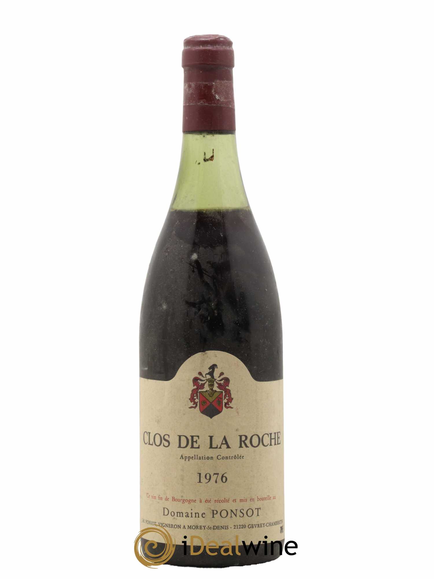 Clos de la Roche Grand Cru Ponsot (Domaine)  1976 - Lot de 1 Bouteille
