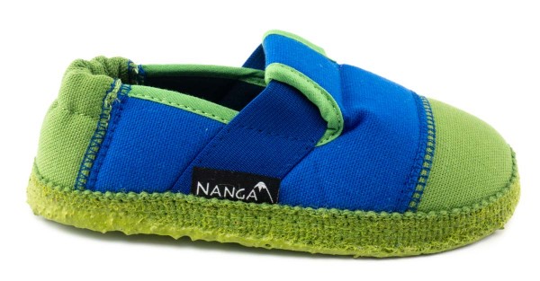 Nanga ~ Baumwoll Hausschuh ~ Klette (mittelblau)