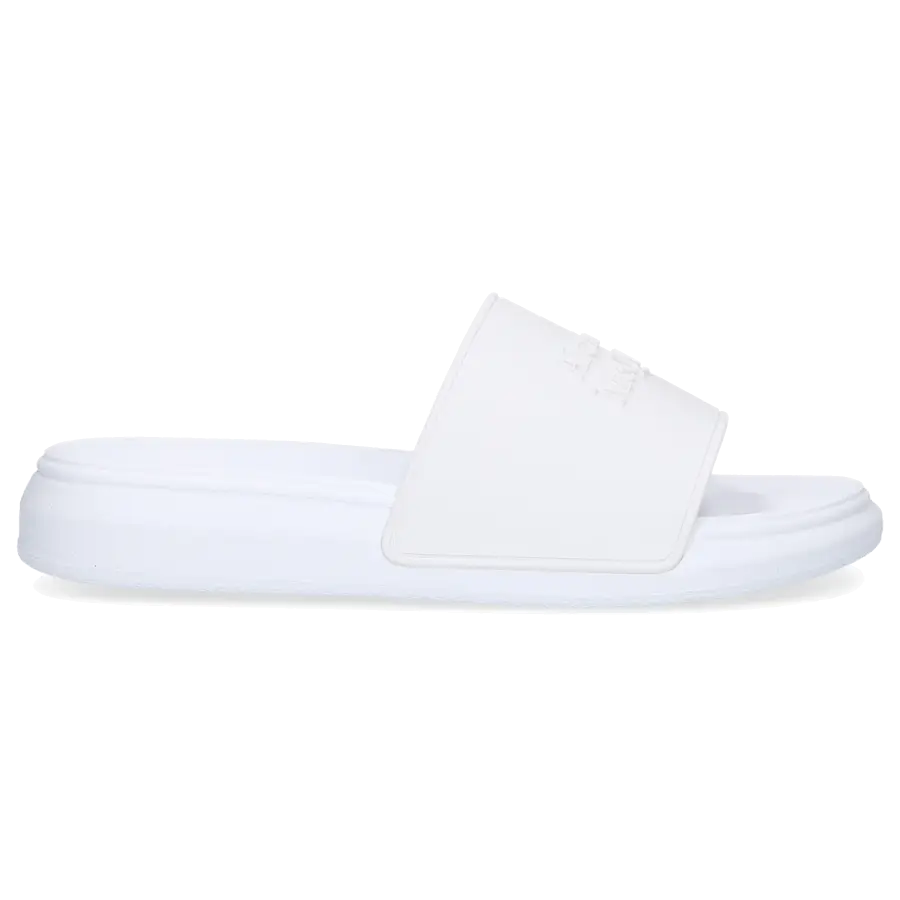 Alexander McQueen - Badeschuhe POOL SLIDE Kautschuk - weiß