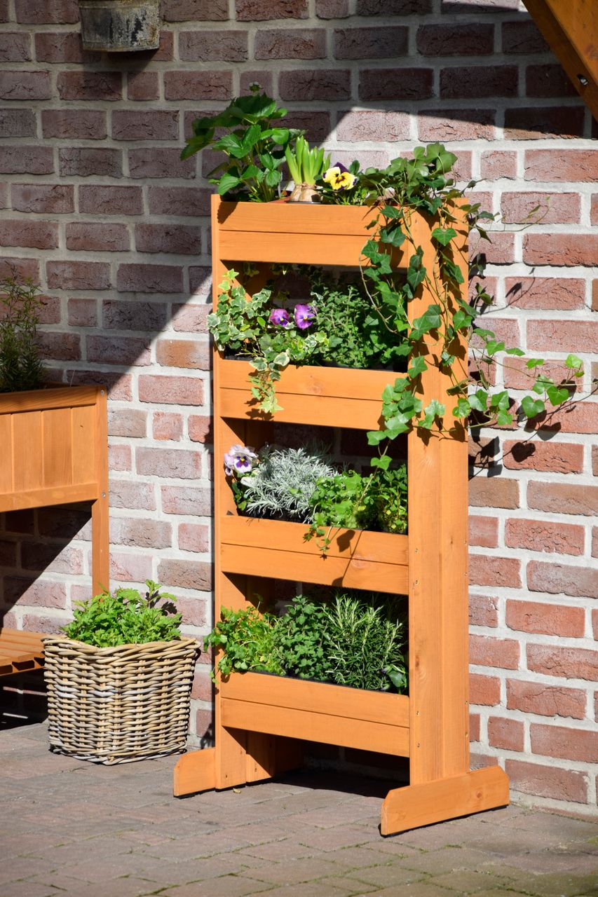 dobar Vertikales Blumenbeet mit 4 Pflanzkästen