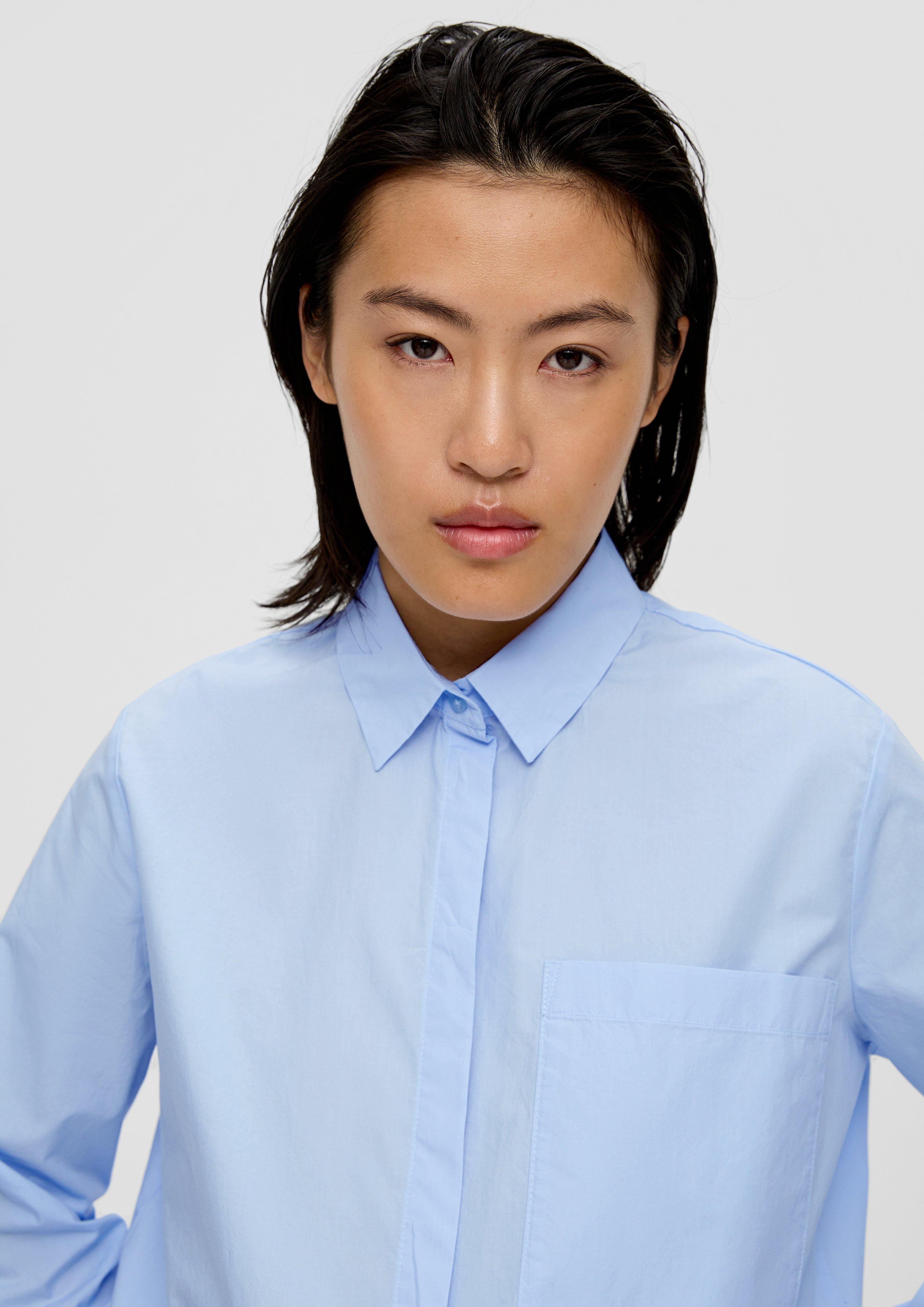 Baumwollbluse mit verlängertem Rückensaum  2139908-5061