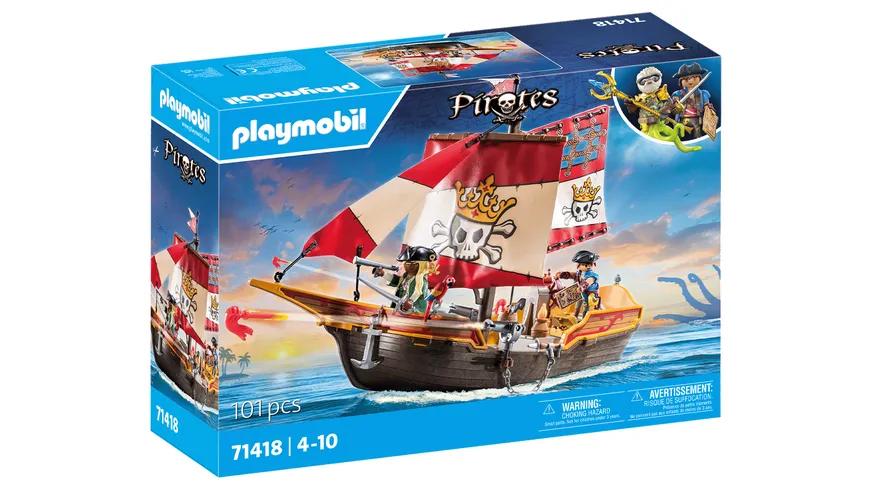 PLAYMOBIL 71418 - Pirates - Kleines Piratenschiff