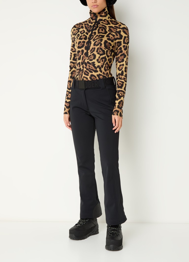 Goldbergh Leona ski pully with leopard print