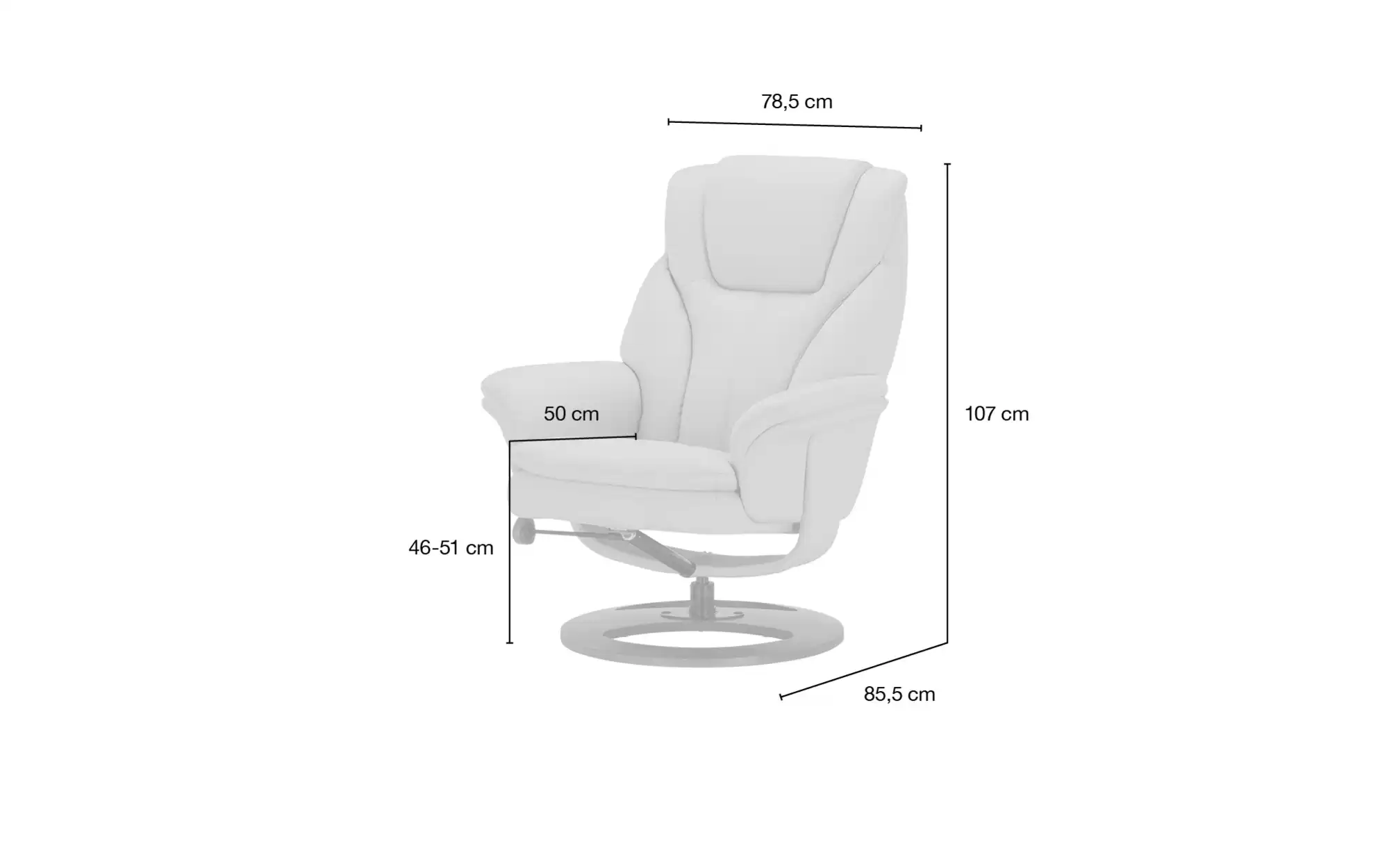 Primo Drehsessel mit Hocker