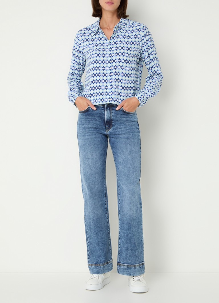 Jeans svasati a vita alta Benetton in misto cotone biologico