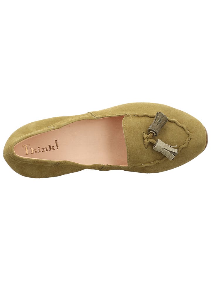 Think! Leder-Pumps in Khaki günstig kaufen