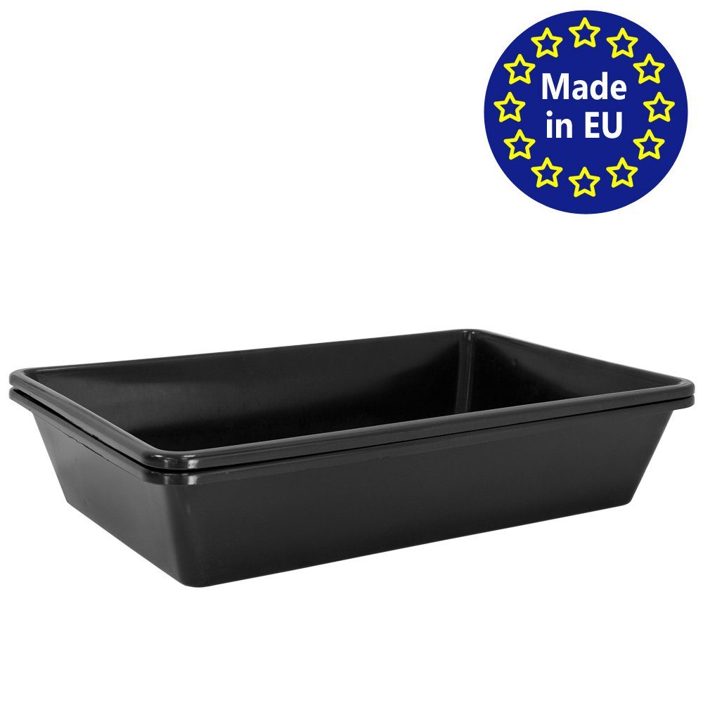 Petigi Allzweckkiste 2x Wanne Staubbad Kunststoff Plastik Schüssel 20L Plastikwanne Badewanne petigi