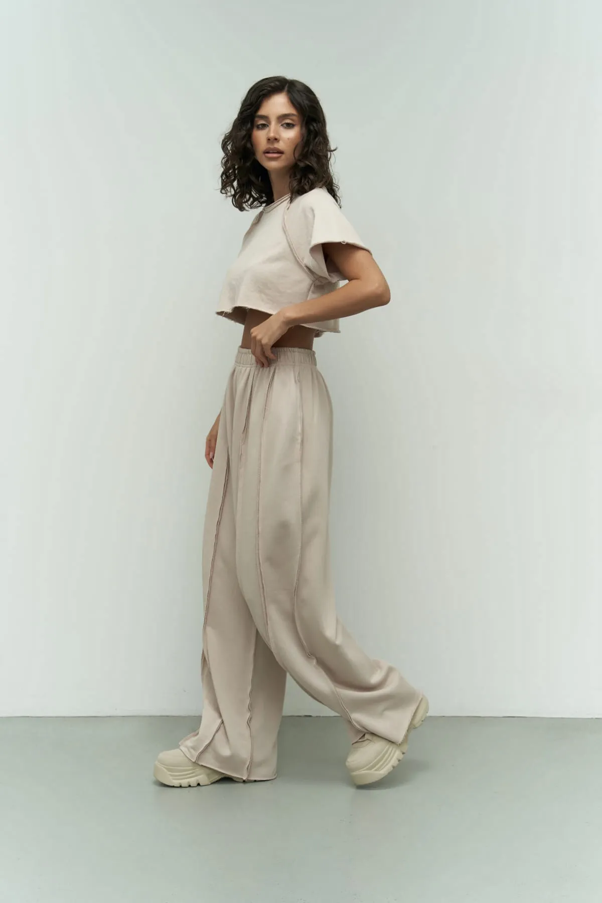MAİ COLLECTİON  Trainingsanzug - Beige - Regular Fit