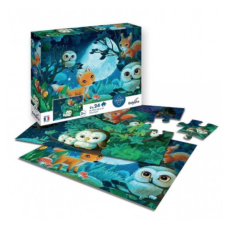 Puzzle Au clair de la lune 2x 24 pièces