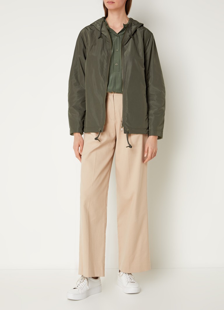 Gerard Darel Sarra reversible raincoat with hood and side pockets