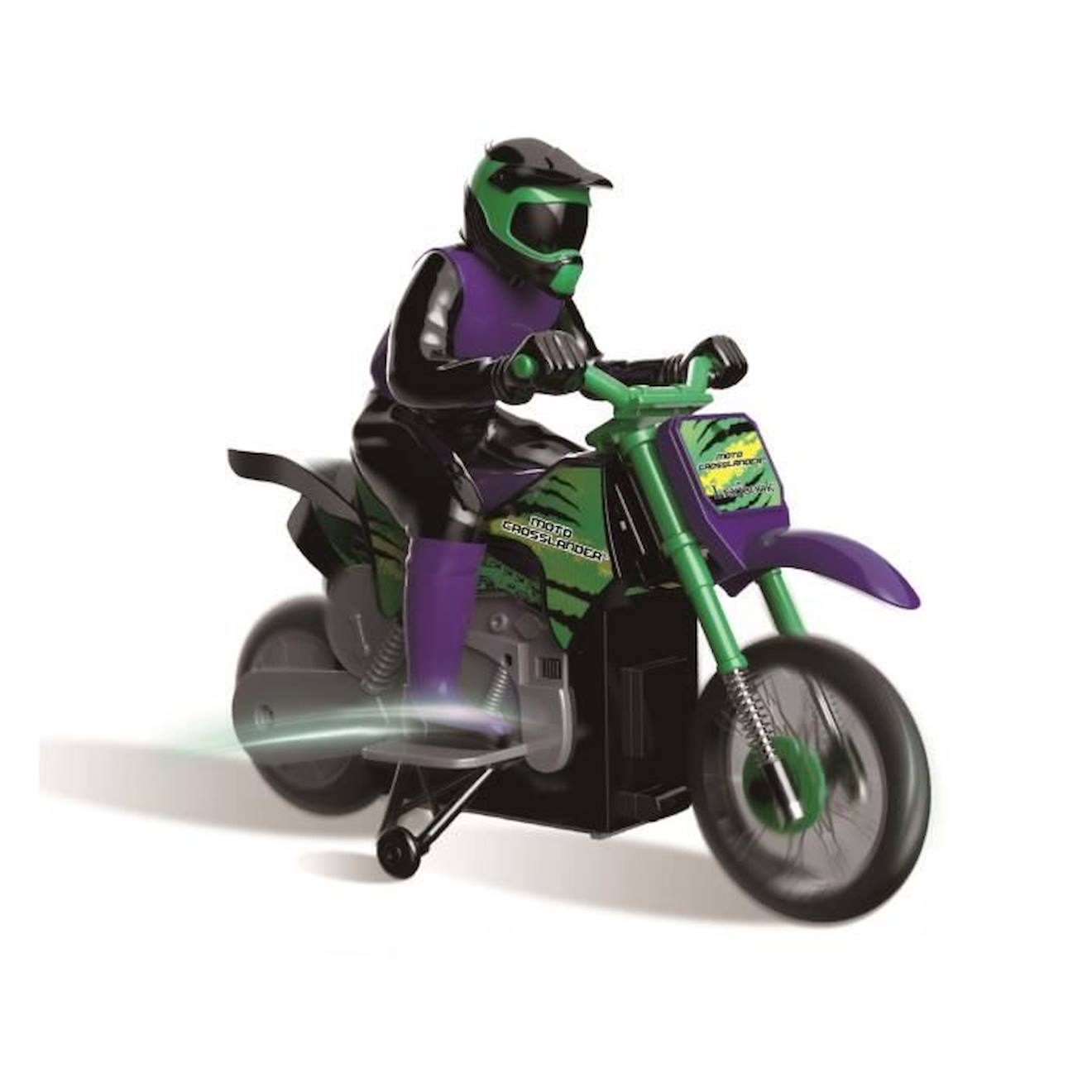 Une motocross au rythme effréné et aux cascades épatantes ! Radiocommande 2.4 Ghz noir