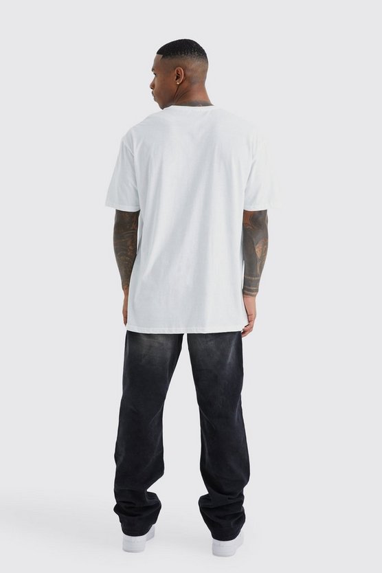 Oversize T-Shirt mit Homme Print
