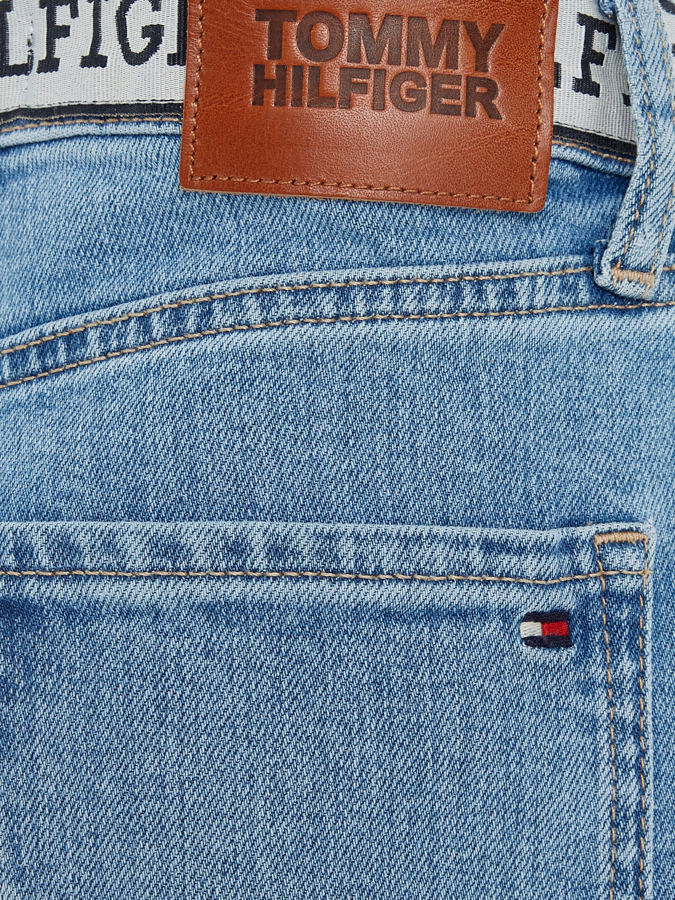 Tommy Hilfiger Straight-Jeans ARCHIVE RECONSTRUCTED MID WASH mit Logoschriftzug am Bund