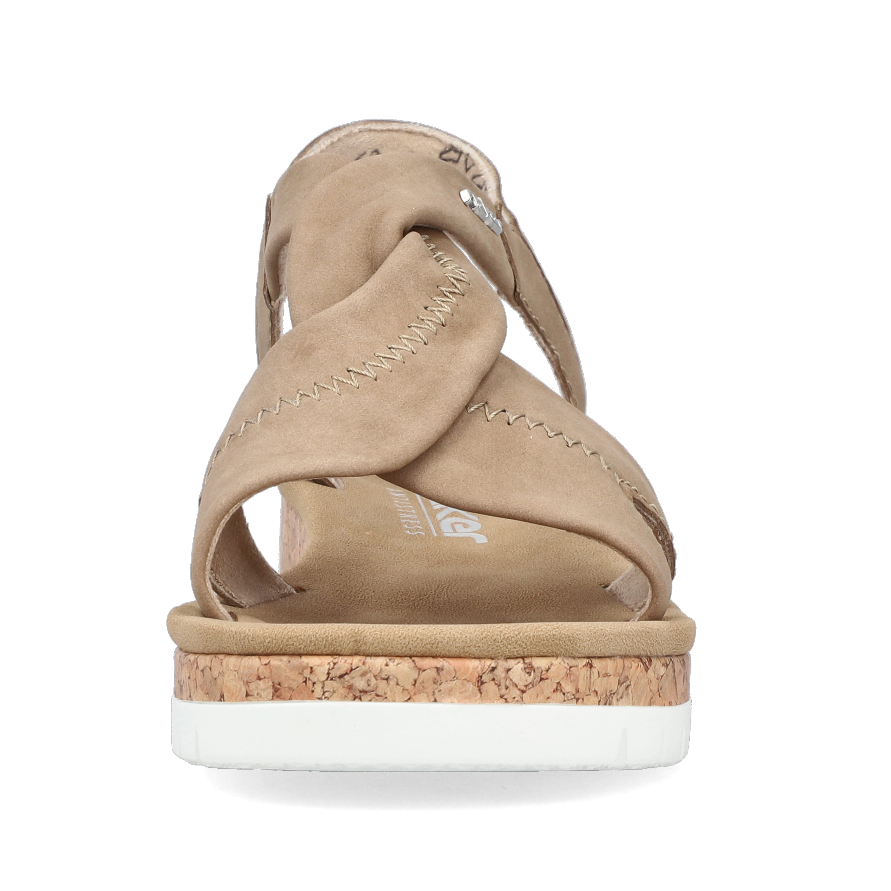 Rieker Damen Keilsandaletten braun-beige