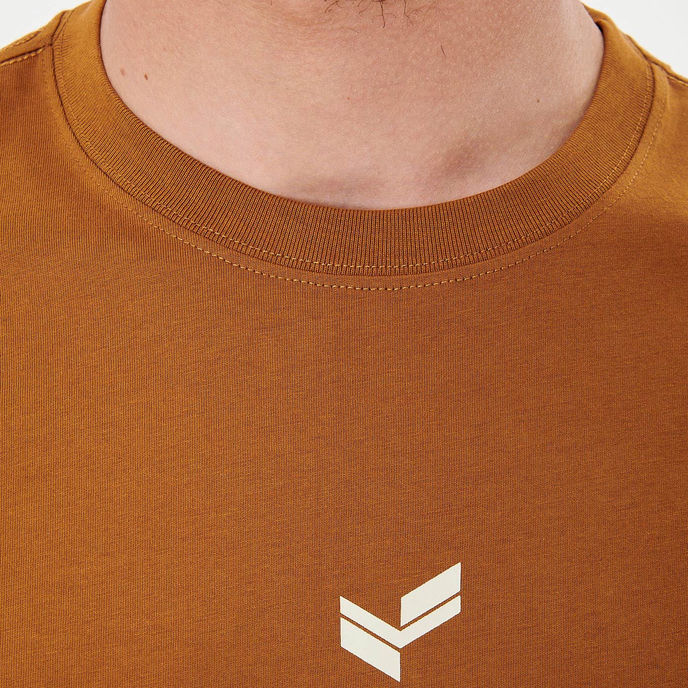LERES  T-shirt marron homme 100% coton