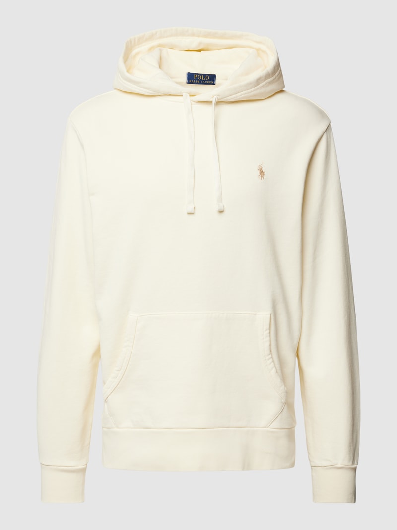 Hoodie mit Label-Stitching in sand