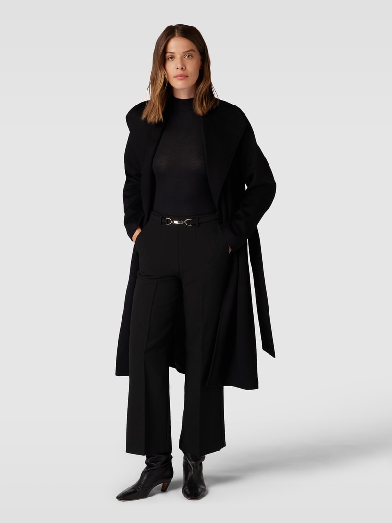 Stoffhose mit Gürtel Modell 'BUCKLE' in schwarz