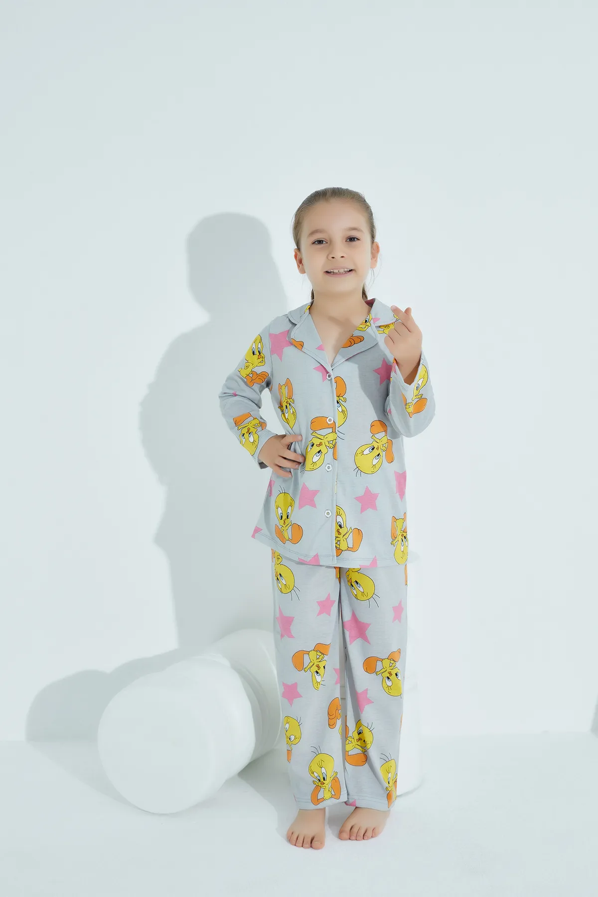 STRAWBERRY  Pyjama-Set aus Baumwolle mit Knöpfen