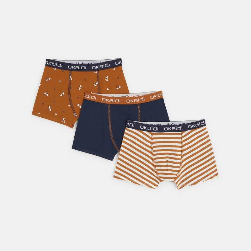 Boxers en jersey (lot de 3) orange garçon