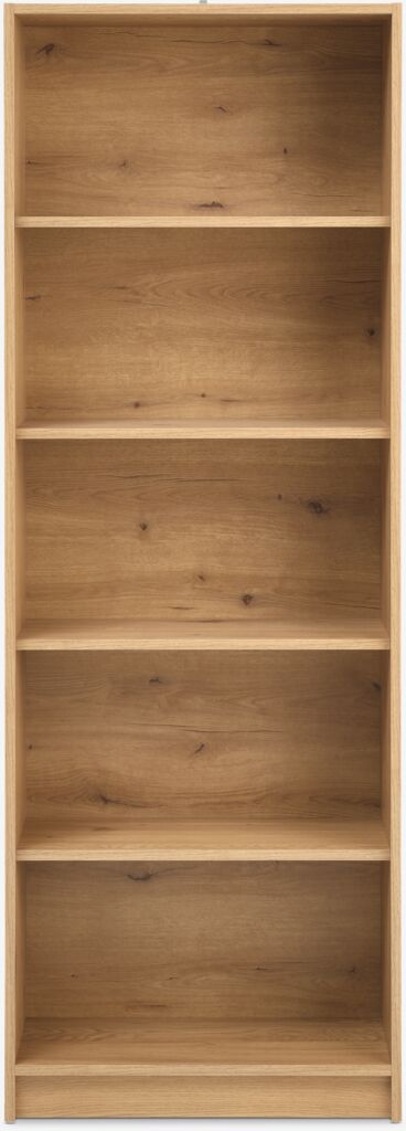 HORSENS Bibliotheksregal, 5 Regalböden, breit, warmer Eichenton