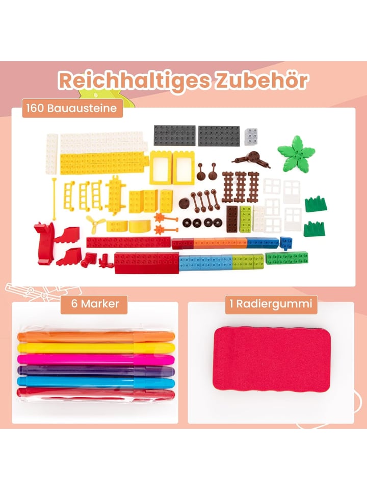 COSTWAY 6 in 1 Spieltisch mit Stuhl ab 3 Jahren in Bunt günstig kaufen onesize