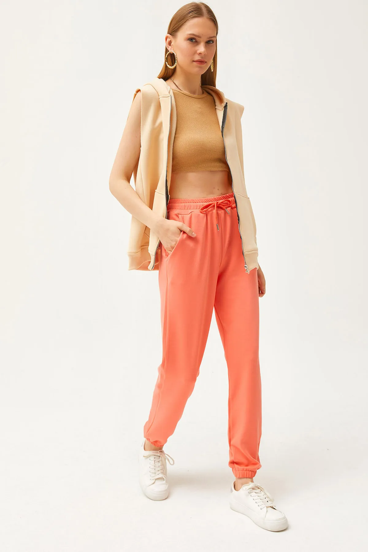 Olalook  Damen-Jogginghose aus weichem, strukturiertem Modal mit Taschen EŞF-00000067