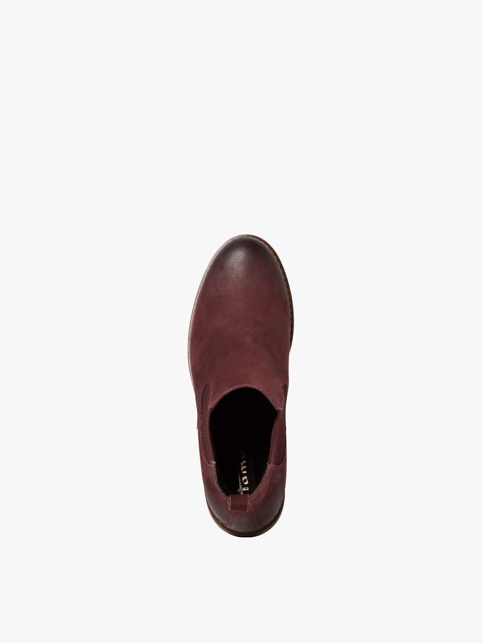 Bottine Chelsea en cuir - rouge