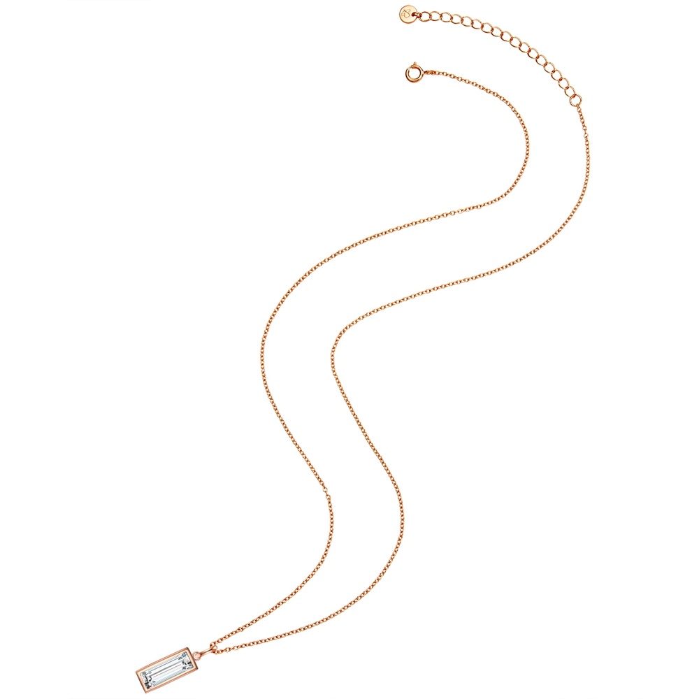 Glanzstücke München Collier en argent Agate Oxyde de zirconium (CZ) en Or rose collier