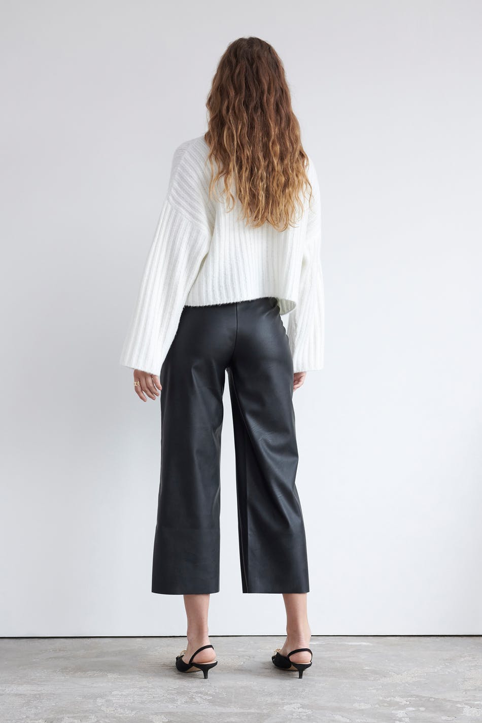 Holly PU culotte trousers