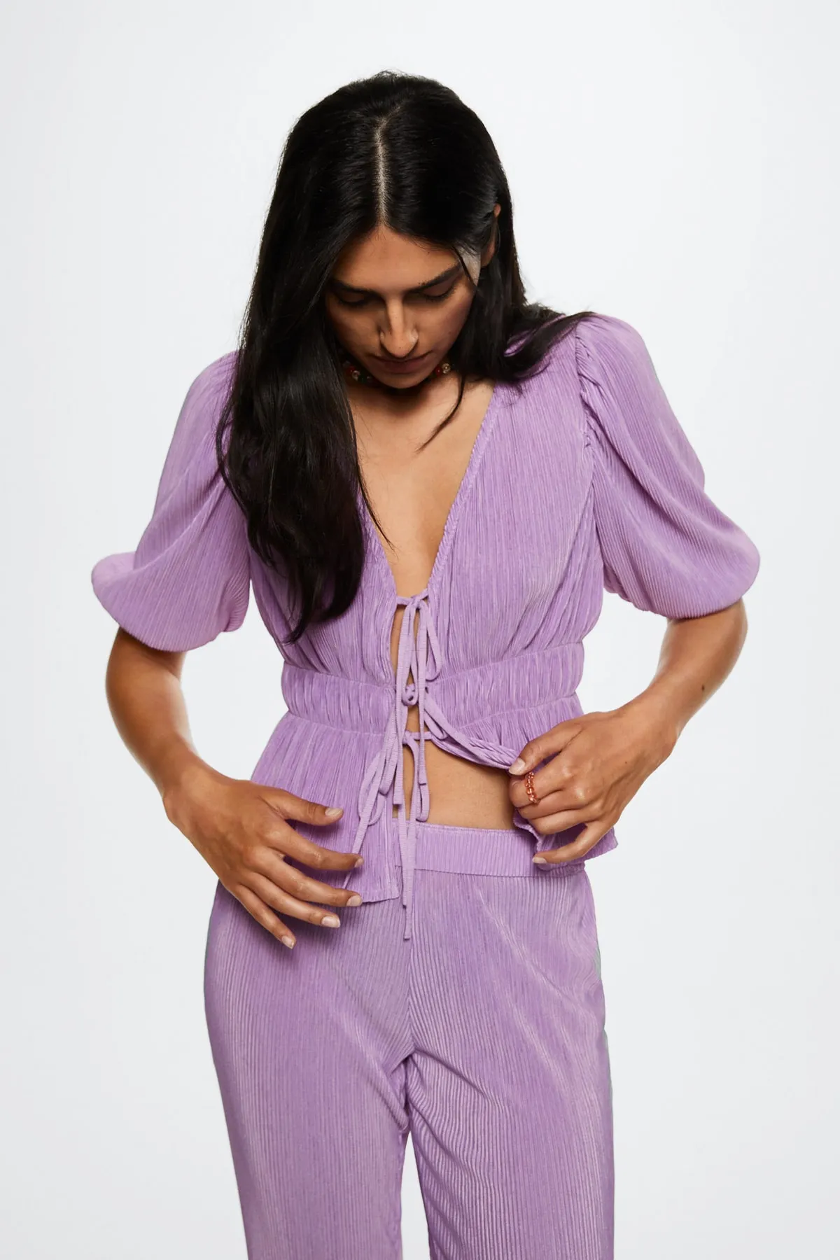 MANGO  Lila Damenhose 37082003