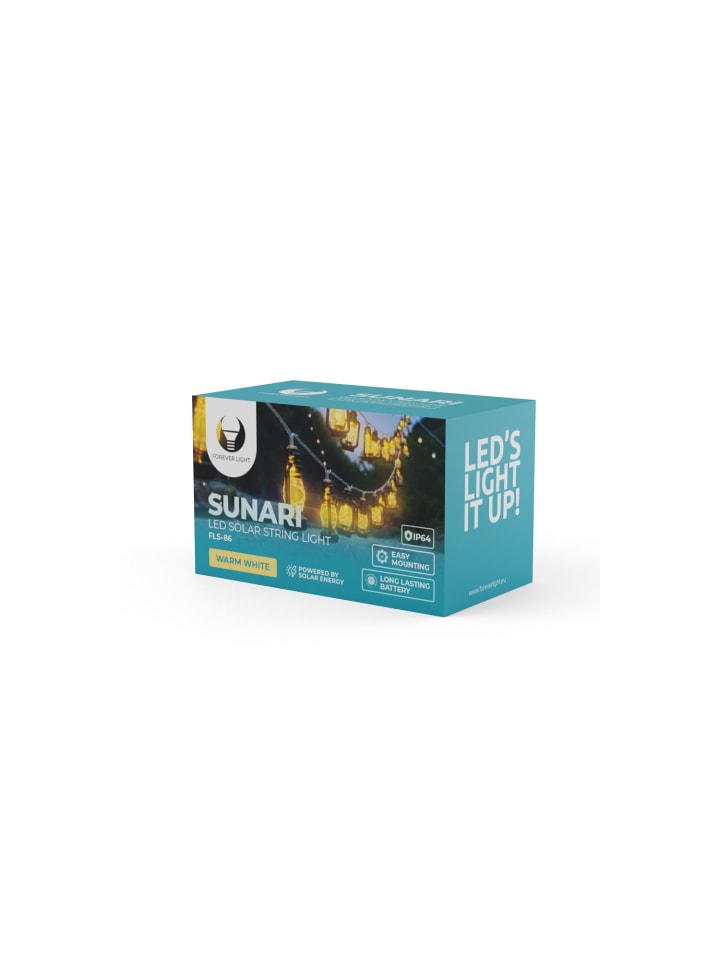 Forever Lights Solar-Stringlaternen LED FLS-86 30LED 6,5m 600mAh Li-Ion Forever Light in Grau günstig kaufen onesize