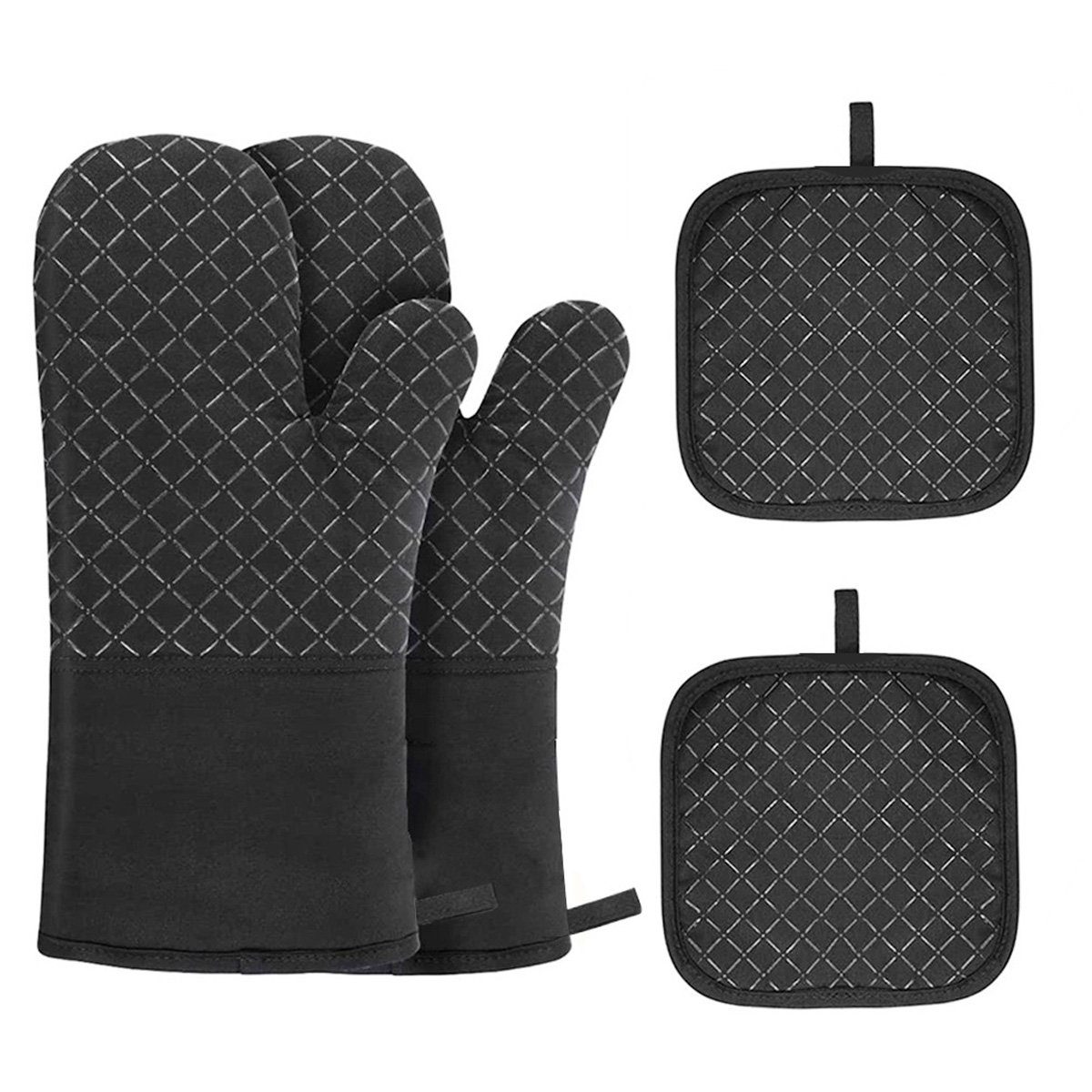 Juoungle Topfhandschuhe Ofenhandschuhe Topflappen Handschuh Backhandschuhe Kochhandschuhe